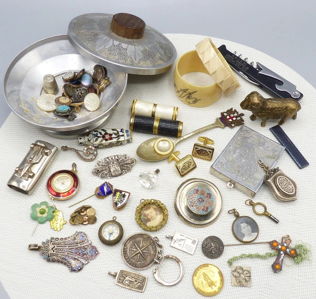 Lot De Bijoux Et Ceintures Vintage - Métal - Fond De Tiroir, Retour De Voyage