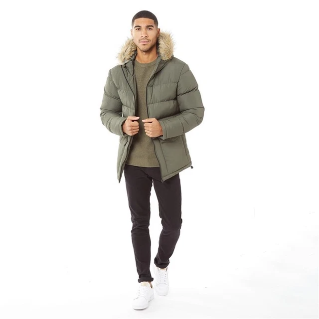 French connection deals mens parka khaki