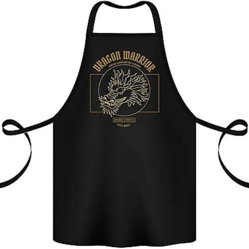 Dragon Warrior Samurai Japan Japanese Cotton Apron 100% Organic