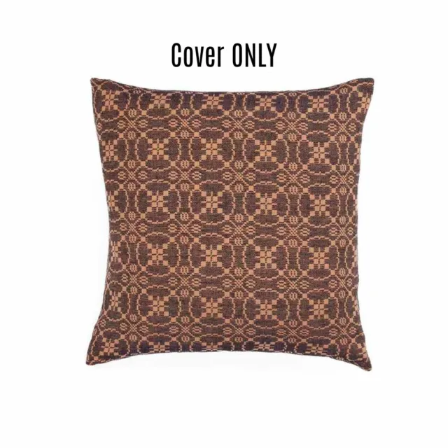 New Primitive Coverlet BLACK LOVERS KNOT PILLOW COVER No Insert 18"