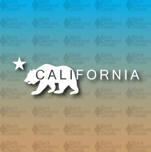 California Cali National Park Climb Bear Star 8" Hike Camp Custom Vinyl Decal