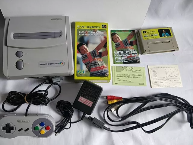 Nintendo Super Famicom Jr. (SNES) Console,Pad,AV cable,Games set/tested-e0608-