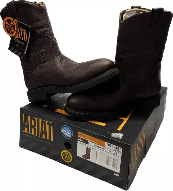 MENS ARIAT SIERRA Delta Waterproof Steel Toe Brown Leather Work