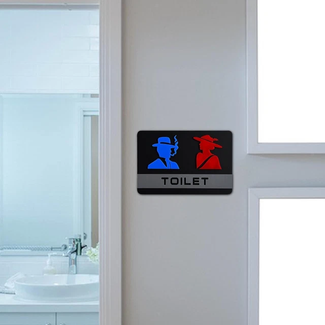 Tolet Shop Sign TOILET SIGN MALE Female Washroom Plaque for Shop School £10.88 ...