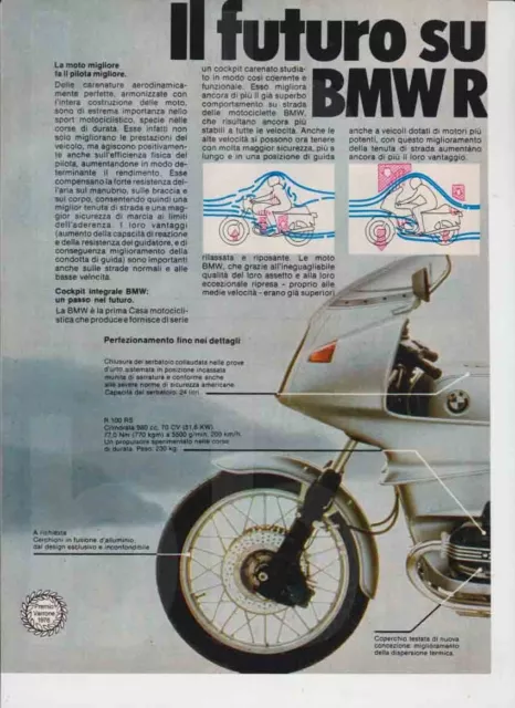 advertising Pubblicità -MOTO BMW  R 100 RS '76-MAXIMOTO MOTOSPORT  EPOCA