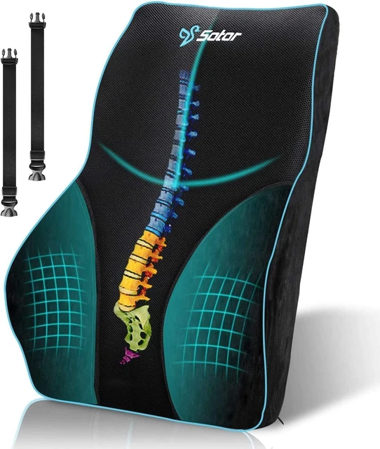 Cojín de almohada lumbar sotor, soporte de espuma viscoelástica para la espalda cojín soporte lumbar para