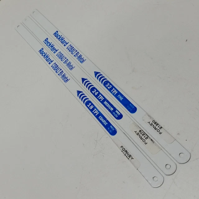 Multi-Set 12-In. x 18TPI - 24TPI - 32TPI Rockhard Colbelt Hack Saw Blades - A16