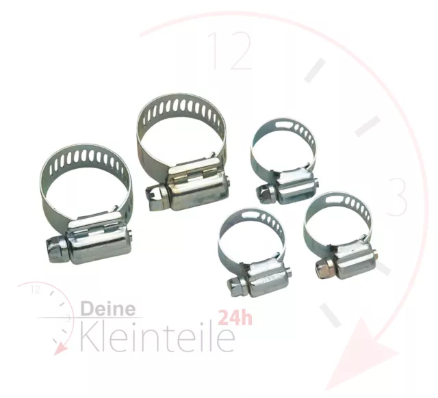 Schlauchschellen mit Schneckengewinde verzinkt 8 bis 130mm ab 0,46 €/st.