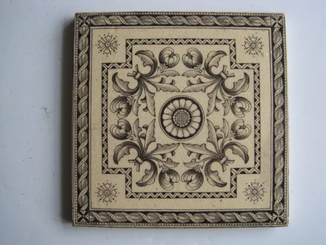 Antique Victorian Aesthetic Geometric Classical Design Wall Tile -  J & W Wade