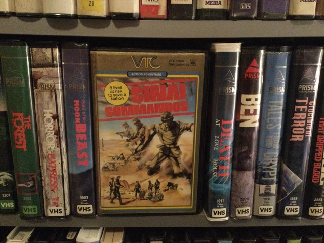 Vtc Label SINAI COMMANDOS,WAR EPIC,VTC Label,and Box,big Box Ex Rental,vhs,tested ...