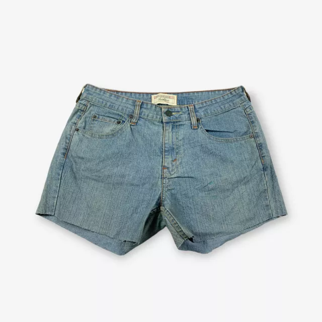 VINTAGE LEVI'S SIGNATURE Low Rise Cut Off Denim Shorts Mid Blue W34 $17 ...