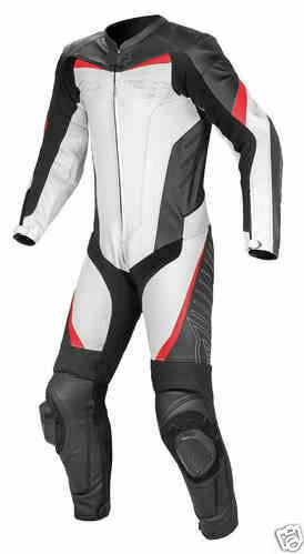 Accelerate Men's A Grade Leather Motorcycle 1PC Suit Motorbike Rider Racing Suit