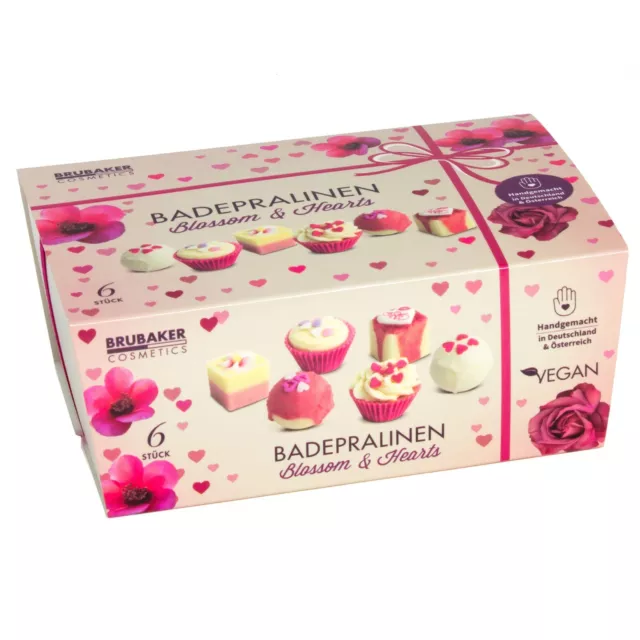 BRUBAKER Cosmetics Bath Bombs "Blossom & Hearts" Gift Set - Handmade and Vegan 3