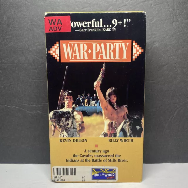 War Party VHS Tape 1989 HBO Video Indian Action Drama Kevin Dillon Billy Worth