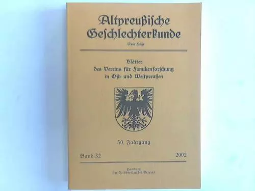 Verein f. Familienforschung in Ost- u. Westpreußen: Alpreußische ...