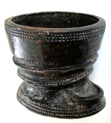 Ancien mortier africain Rare terre cuite Antique african terracotta mortar