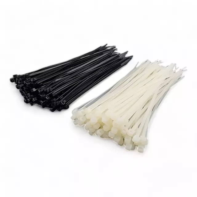 Black & White Cable Ties Premium Zip Ties Cable Tidy Long Short Small All Sizes