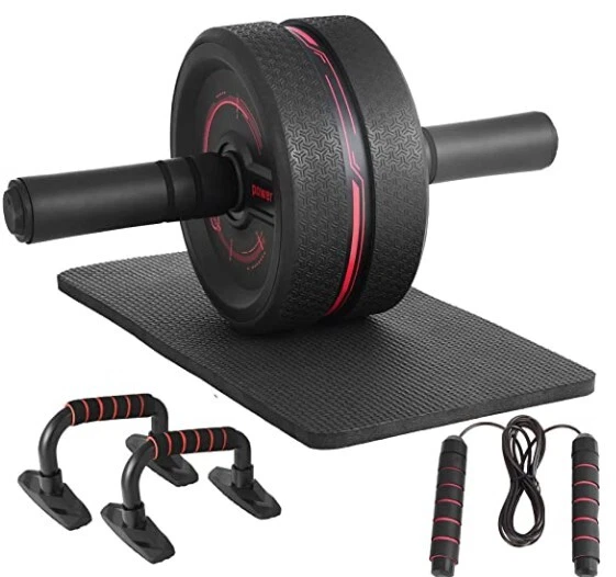 Omecon Ab Roller Wheel Kit, Roller Wheel for Abs Workout with Push-up Bars