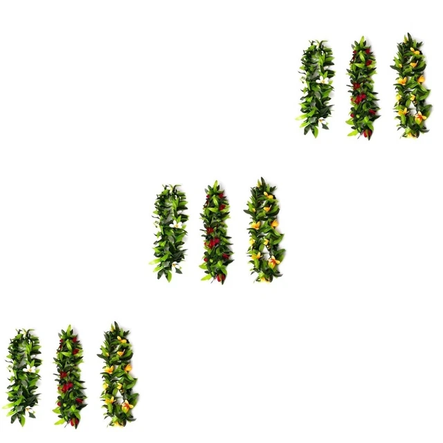 18 PCS 2 Set Hawaiian Leis Hula Dance Guirlande Fleurs artificielles Boucle de
