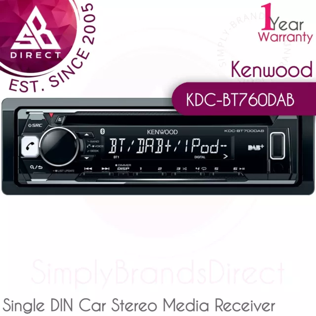 Kenwood KDC-BT760DAB Autoradio Bluetooth/CD/USB/DAB+