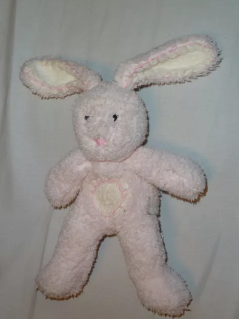 Pottery Barn Kids Stuffed Plush Pink Chamois Bunny Rabbit Baby Girl Bean Bag 8"