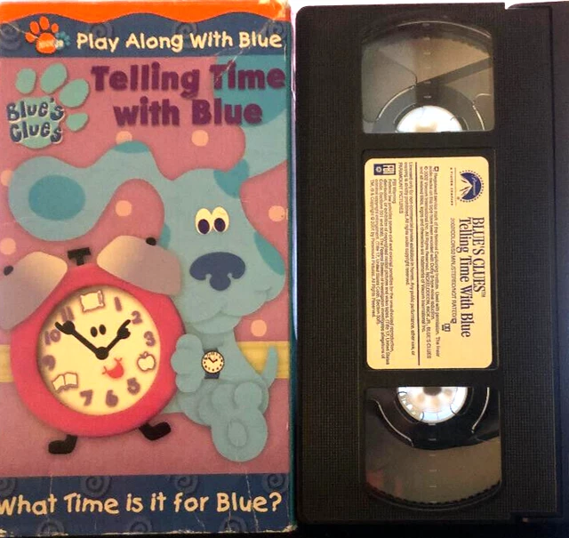 BLUES CLUES-TELLING TIME With Blue (VHS, 2002) getestet-SELTEN VINTAGE ...