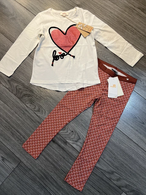 Girls Designer Outfit Bundle Catimini Top / Mayoral Leggings Age 4-5 BNWT