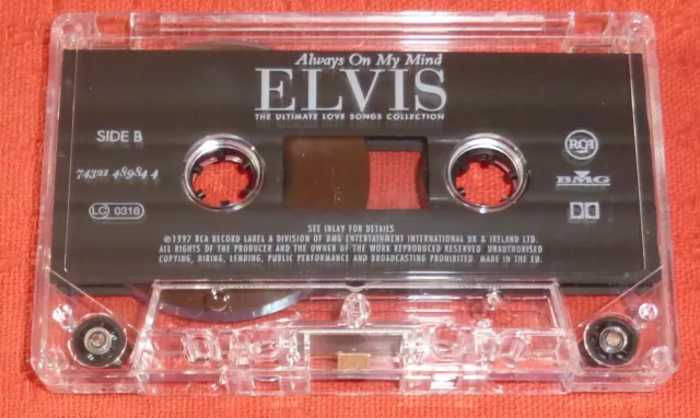 Elvis Presley - Uk Cassette Tape - Always On My Mind - Love Song Collection 2