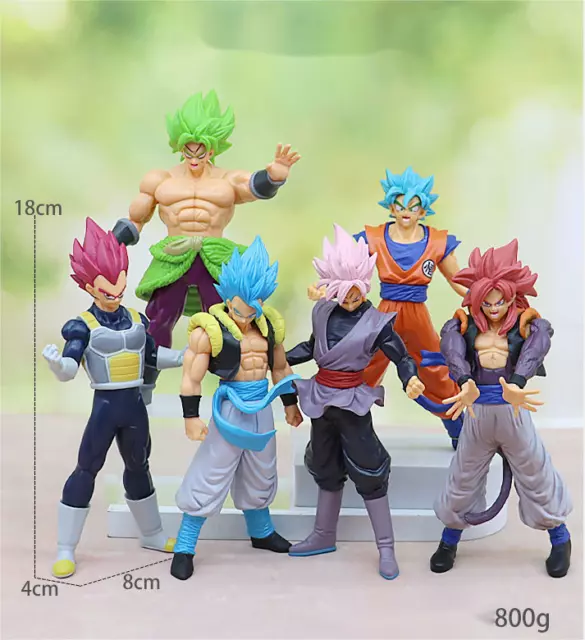 Dragon Ball Z Figures Set Saiyan Goku Son Blue Gokou Vegeta Broly