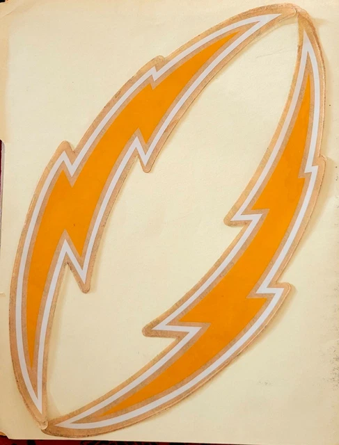 1980's San Diego Chargers Official NFL Team Helmet Decal