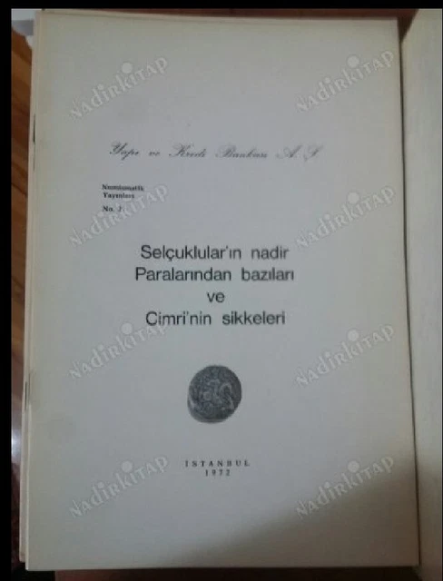 SELJUKS COINAGE very rare COINS BOOK Middle East Turkish 1972  25 pages