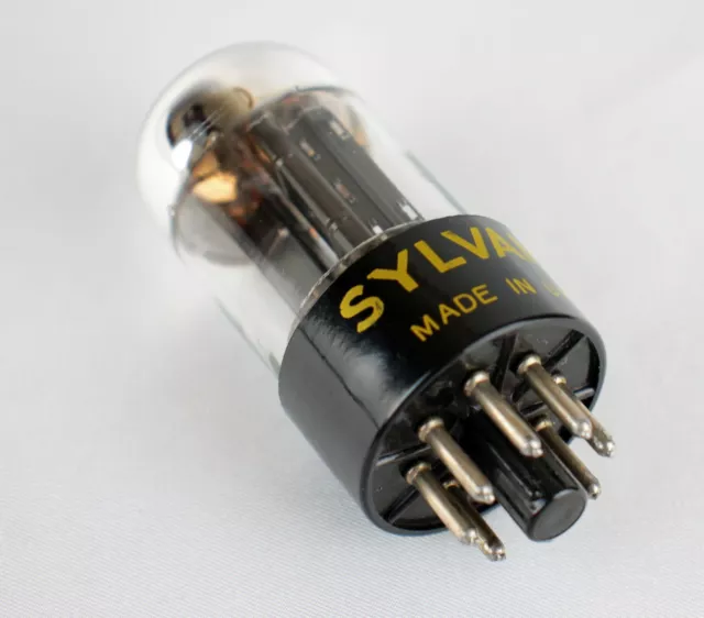 Sylvania 6SN7 GTB  Double Triode Vacuum Tube ~ TESTS STRONG