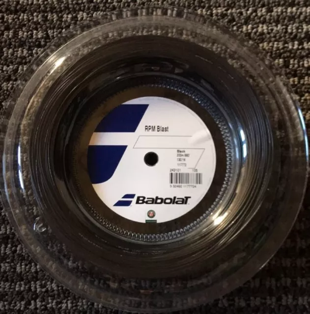 Babolat RPM Blast 16G 1.30mm 660ft 200m Reel Tennis String Black