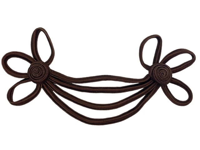 Alamaro Fisso Cucibile Soutache Passamaneria Marrone Cm 15x6 FS839