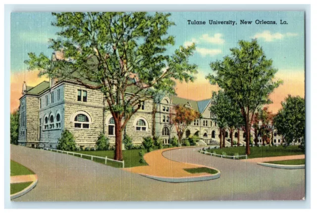 c1940's View Of Tulane University Campus New Orleans Louisiana LA Postcard