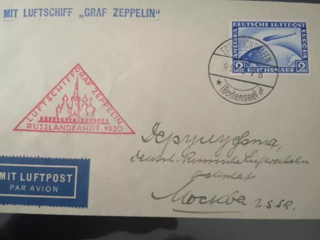 Zeppelinpost  echt gelaufen
