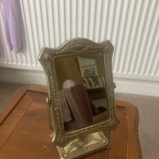 antique brass vanity mirror