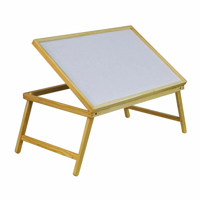 Bandeja plegable de cama de madera - ángulo ajustable - patas resistentes para mayor altura