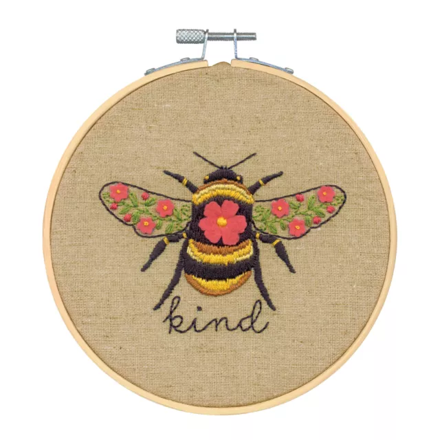 Dimensions Embroidery Kit with Hoop - Crewel - Bee Kind