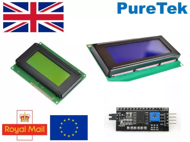 LCD Display Blue Green/Yellow 1602 16X2 or 2004 20X4 or 1604 16X4 for Arduino