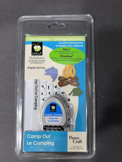 Cartucho Cricut CAMPAMENTO FUERA Sellado NUEVO Sin Vincular LEGADO al aire libre camping boy scouts