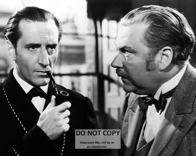 Basil Rathbone Nigel Bruce The Adventures Of Sherlock Holmes  8X10 Photo (Mw023)