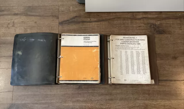 OEM Case 580D Loader Backhoe Parts Catalog Manual Book & Revision. free ship.