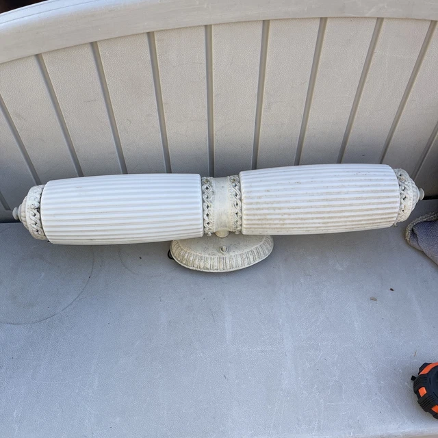 Vintage Virden Art Deco Cast Metal Wall Sconce Light Fixture 27”