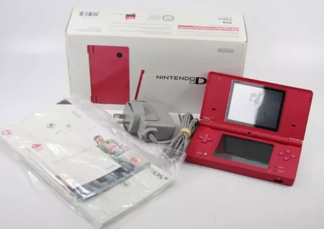 Nintendo DSi LL XL DS i Ds i Wine red Console box Japan tested working