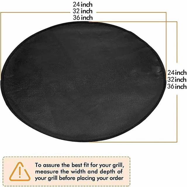 Tapis Anti-Feu Pour Barbecue - 60cm Diamètre | Protège Sol, Terrasse, Herbe | Ignifuge & Facile à Nettoyer