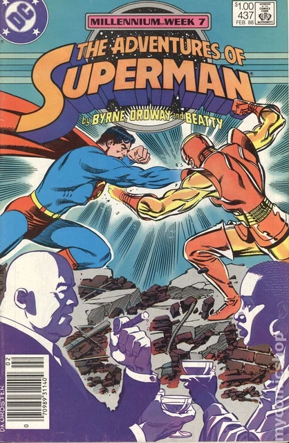 Adventures of Superman Canadian Price Variant #437 VF- 7.5 1988 Stock Image
