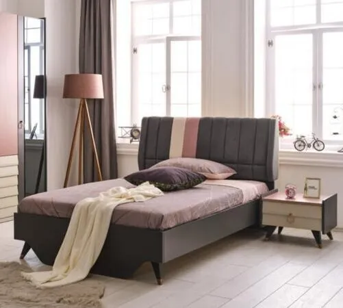 Luxe Chambre à Coucher Table de Chevet Lits Lit Set Complet Design Création