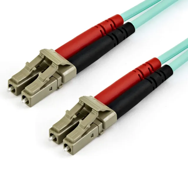 StarTech.com 15m (50ft) LC/UPC to LC/UPC OM4 Multimode Fiber Optic Cable, 50/125