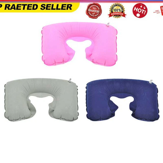 Inflatable U Shaped Pillow Car Head Neck Rest Air Cushion for Travel